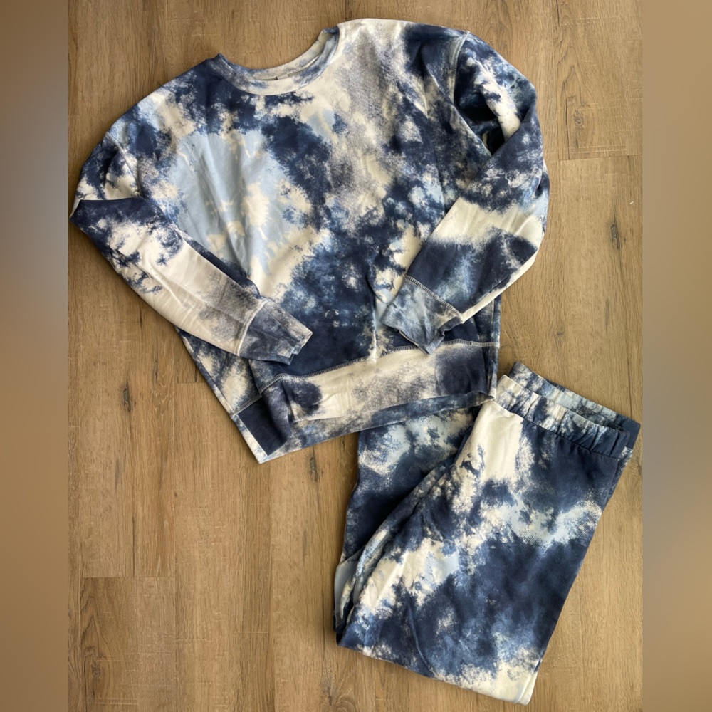 Z by Zella Blue & White Tie Dye Sweat Set